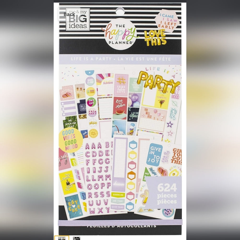 The Happy Planner Life is a Party Planner Journal Sticker Sheets